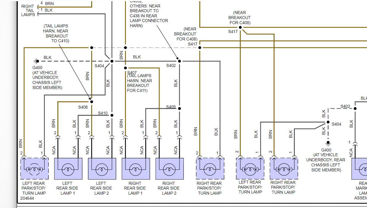 The Driver's Side Taillight Running Light Not Working, Brake