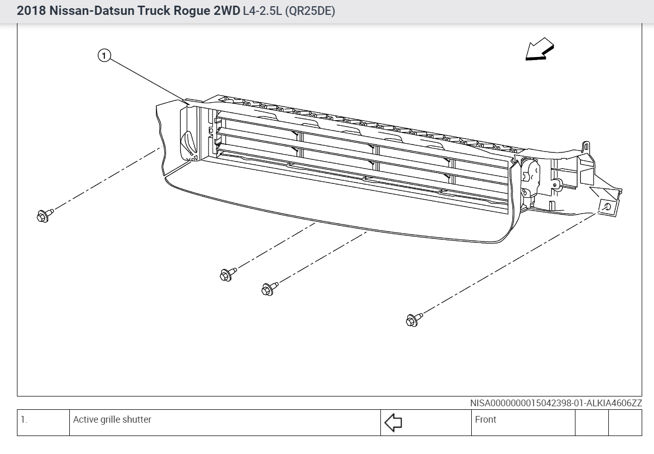 Codes U0284, U1040, U1044, U1051, U1000, Front Grille Shutter