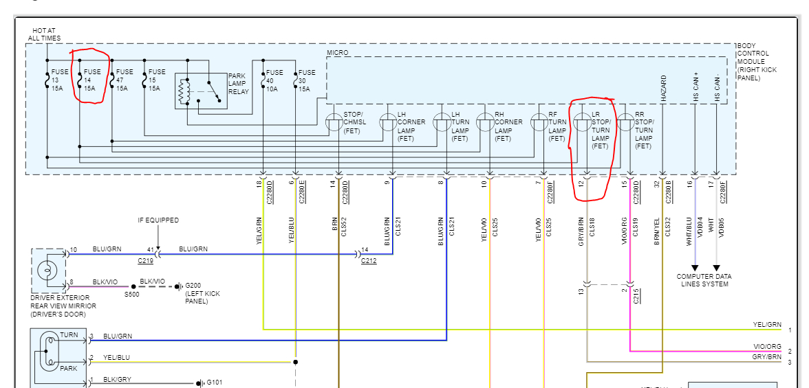 Left Rear Turn Signal/brake Not Working?