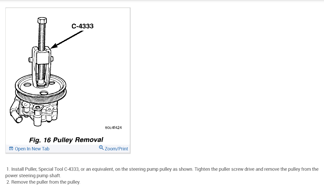 Power Steering Pulley? with Pulley Removal Tool the Pulley Came