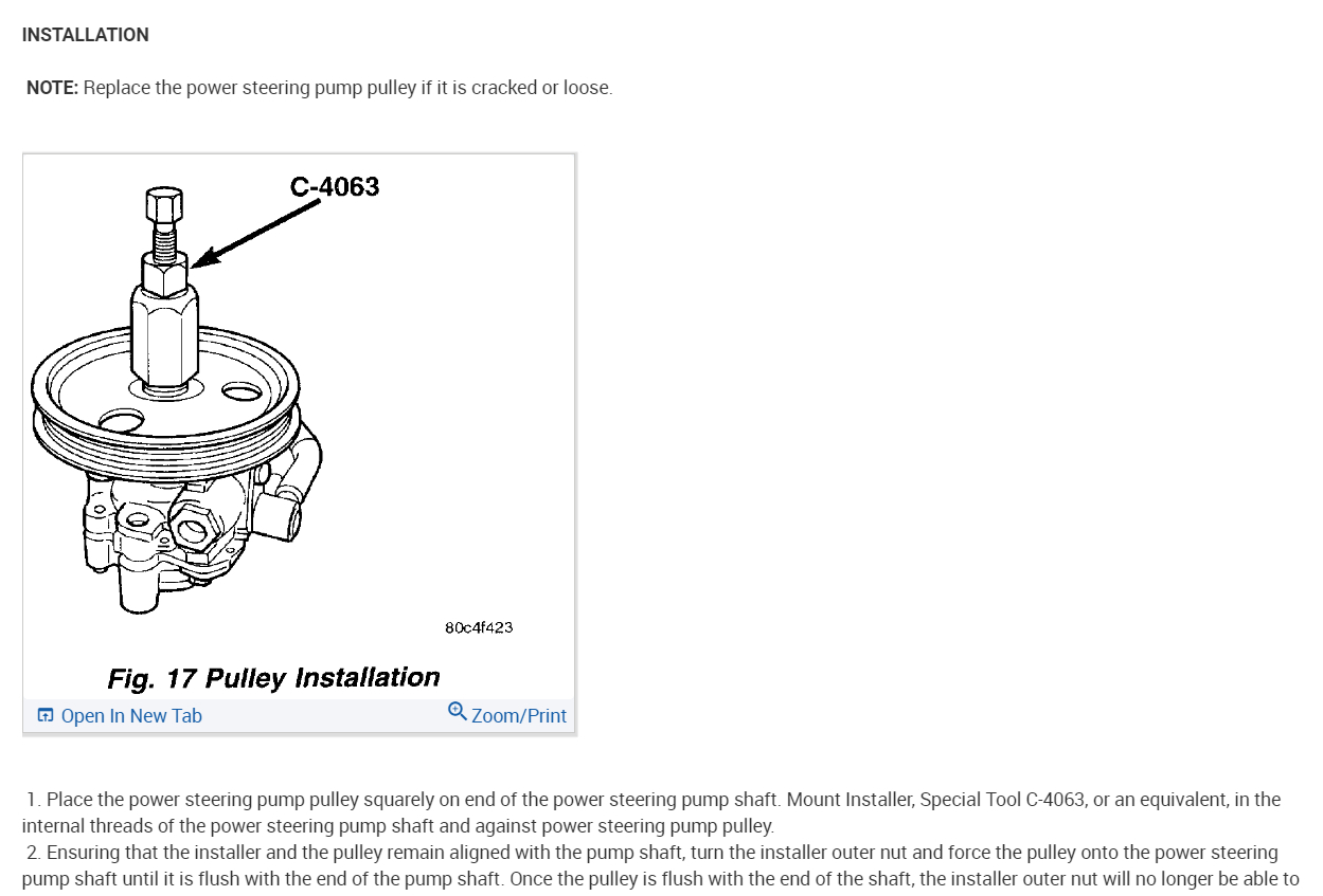 Power Steering Pulley? with Pulley Removal Tool the Pulley Came