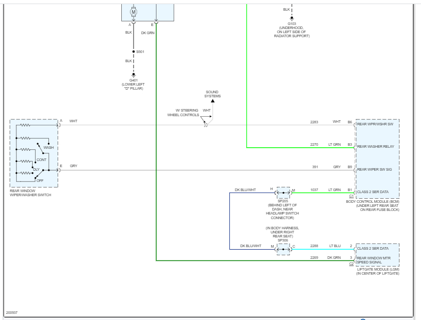 Abbreviation for Back Windshield Wiper? Is There a Fuse for the