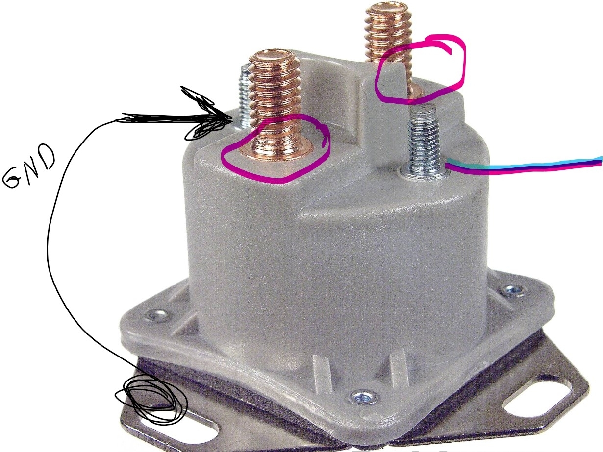 Wiring From Starter to 4 Pole Solenoid on Fender Wall?