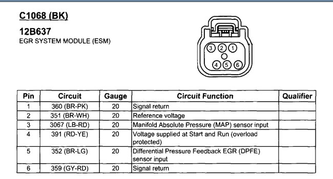 EGR Connector Wiring Pinout Needed?: Need Connector Pinout for EGR...