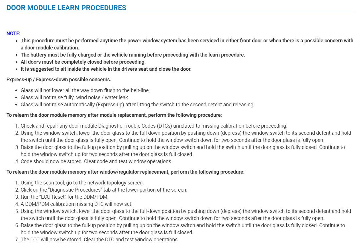 The Driver Power Window/door Lock/mirror Control Intermittently