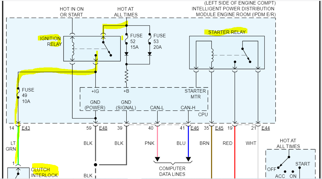 No Crank and No Power to Starter Relay?