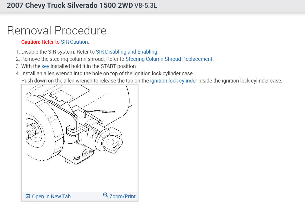 Replaced the Ignition Lock Cylinder and Key, Key Relearn Procedure...