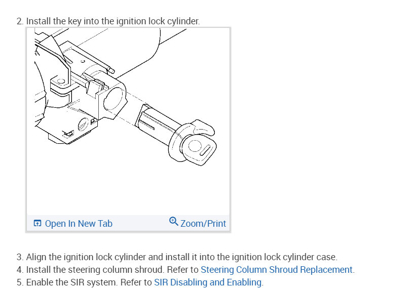 Replaced the Ignition Lock Cylinder and Key, Key Relearn Procedure...