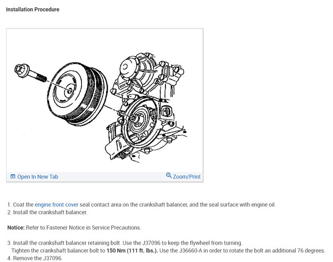 Harmonic Balancer Timing? When Replacing the Harmonic Balancer Do...