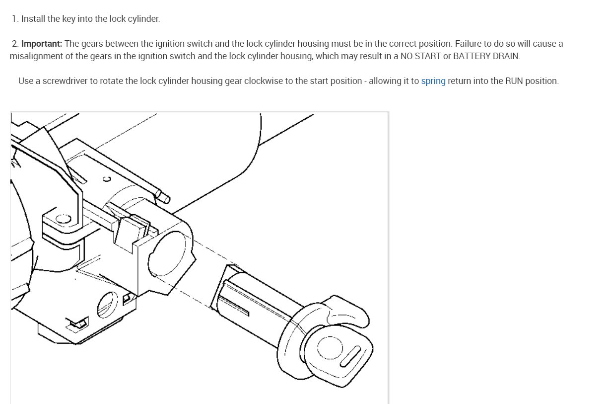 Key Will Not Turn in the Ignition After Replacing the Starter?