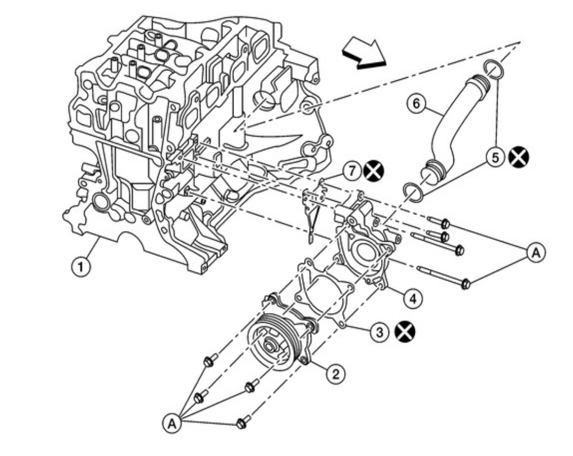 Coolant Leaking Behind the Exhaust Manifold to the Left of the