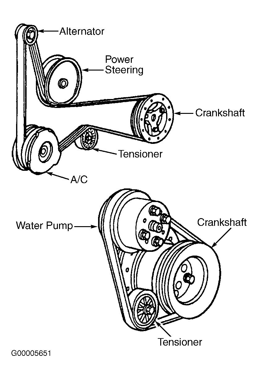 1997 Buick Lesabre Serpentine Belt Routing And Timing Belt