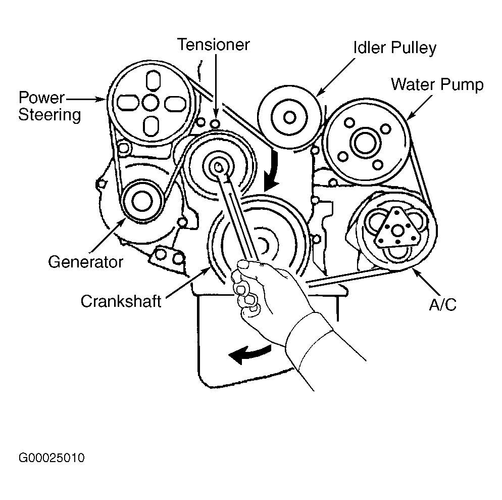 2001 Suzuki Vitara Serpentine Belt Routing and Timing Belt Diagrams