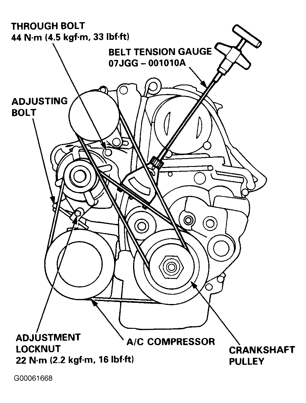 1997 Honda Prelude Serpentine Belt Routing And Timing Belt