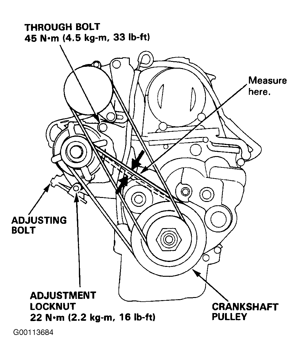 1992 Honda Civic Serpentine Belt Routing and Timing Belt Diagrams