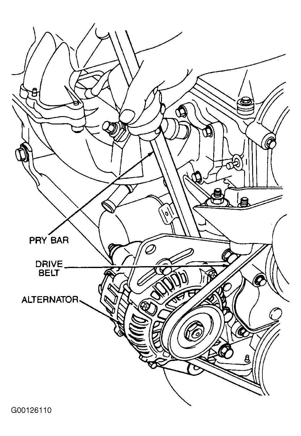 1993 Ford Festiva Serpentine Belt Routing and Timing Belt Diagrams