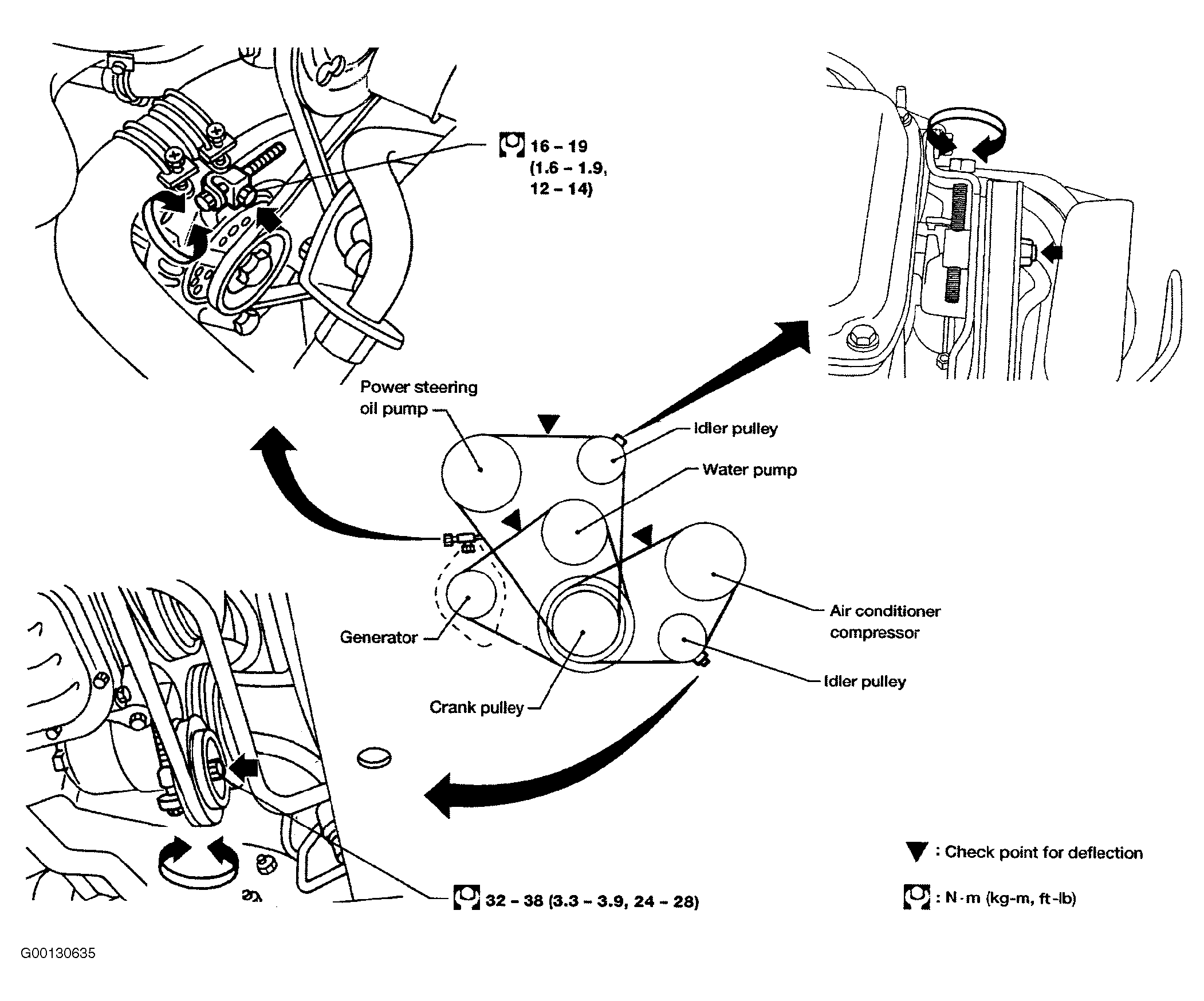 2000 Nissan Frontier Serpentine Belt Routing and Timing Belt Diagrams