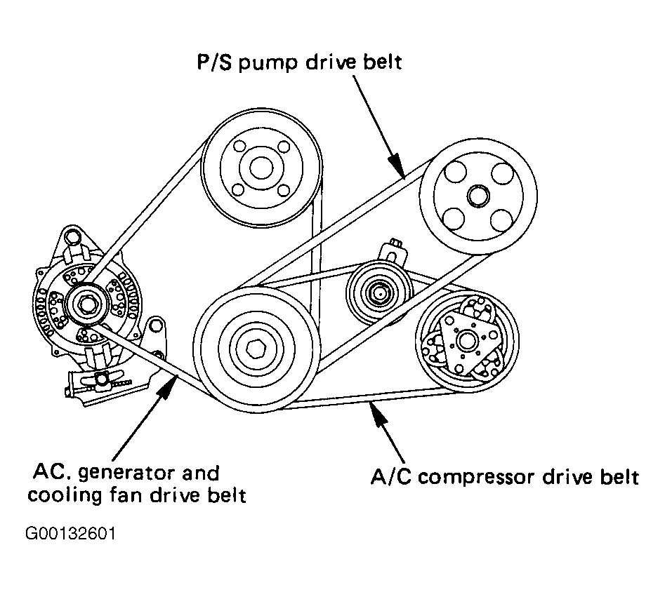 1994 Isuzu Rodeo Serpentine Belt Routing and Timing Belt Diagrams