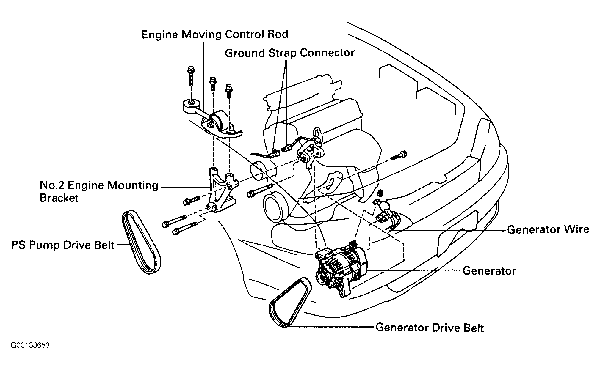 1996 Toyota Corolla Serpentine Belt Routing and Timing ... diagram for 1997 toyota tercel timing 