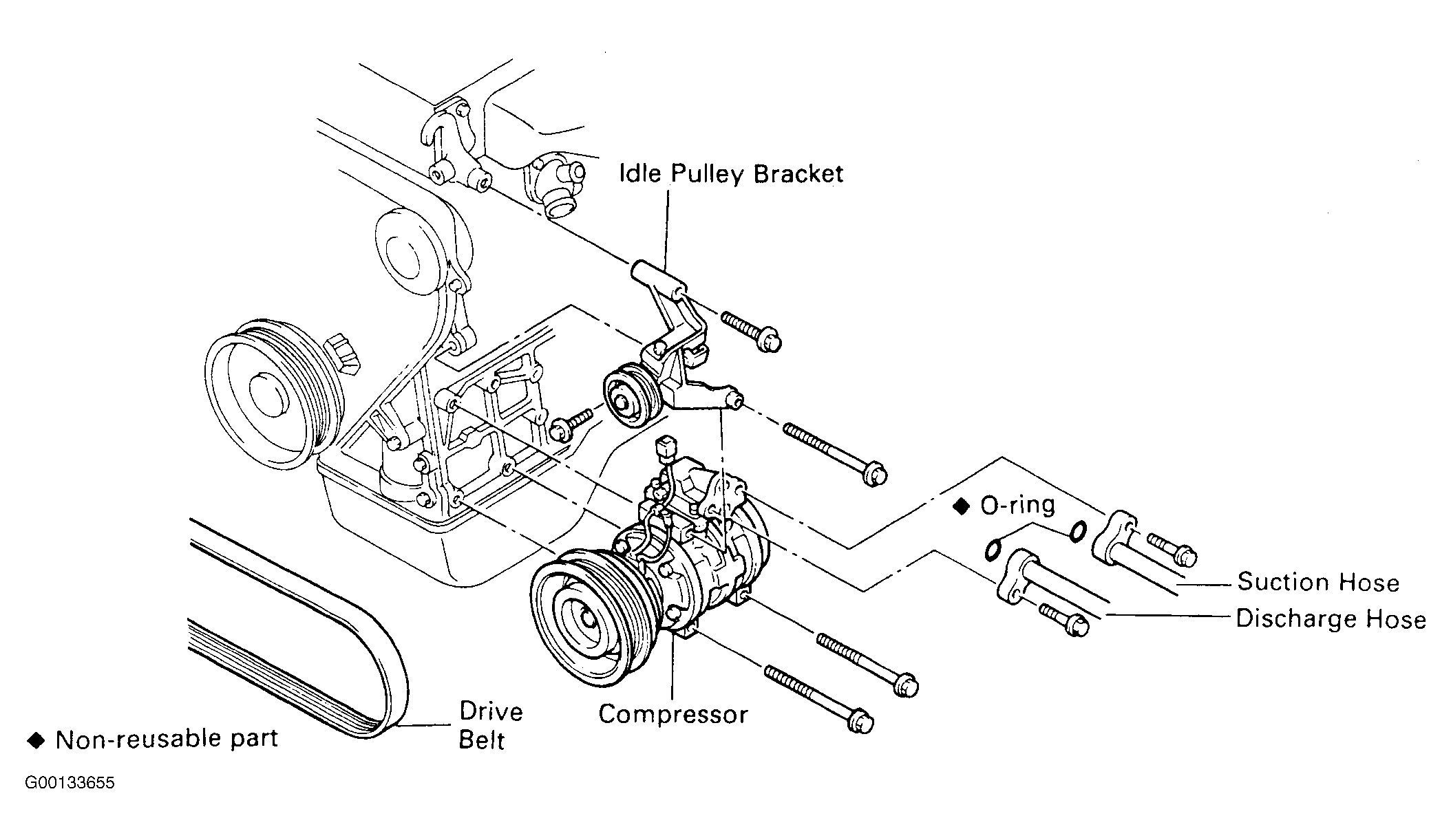 1995 Toyota Corolla Serpentine Belt Routing and Timing Belt Diagrams