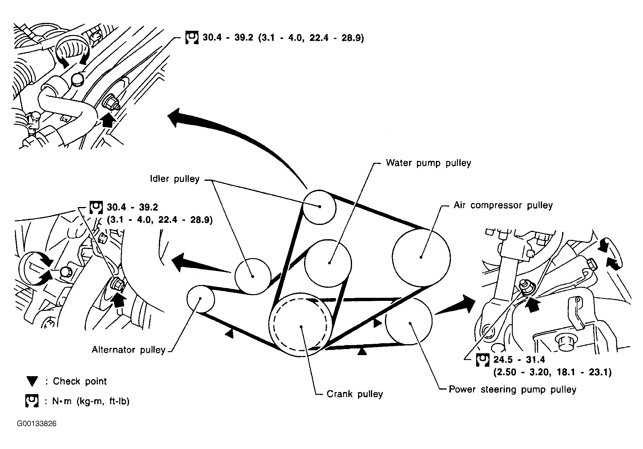 1999 Nissan Pathfinder Serpentine Belt Routing And Timing Belt Diagrams