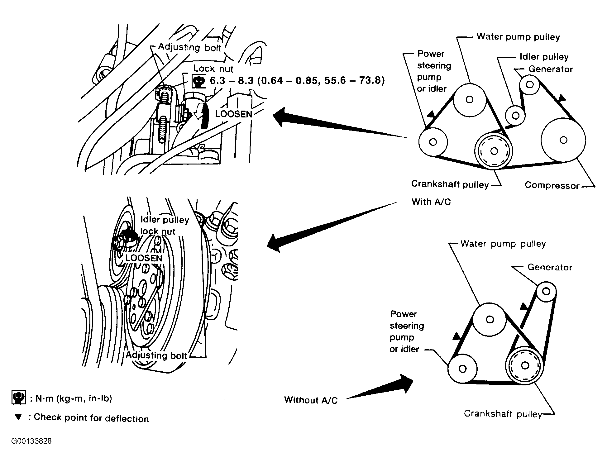 1999 Nissan Frontier Serpentine Belt Routing and Timing Belt Diagrams