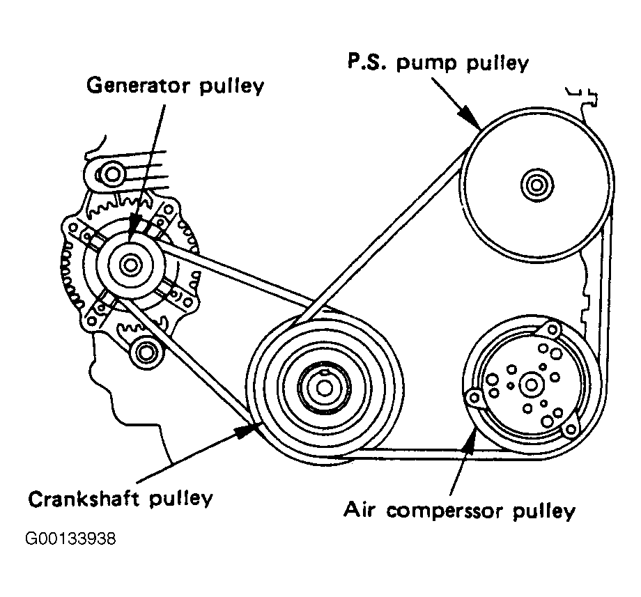 1991 Isuzu Pickup Serpentine Belt Routing and Timing Belt Diagrams