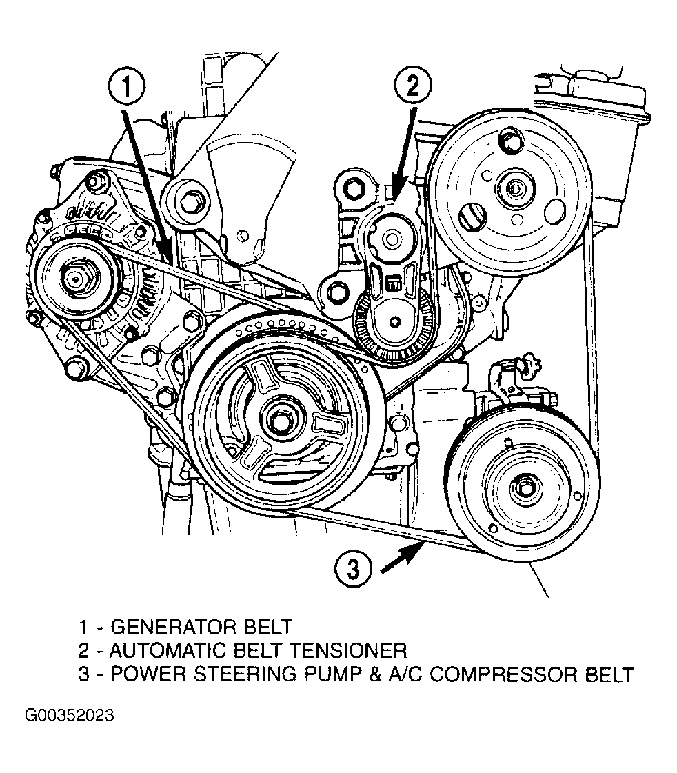 2004 Dodge Neon Serpentine Belt Routing and Timing Belt Diagrams