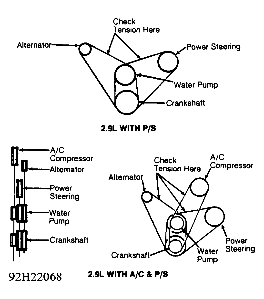 1992 Ford Bronco Serpentine Belt Routing And Timing Belt