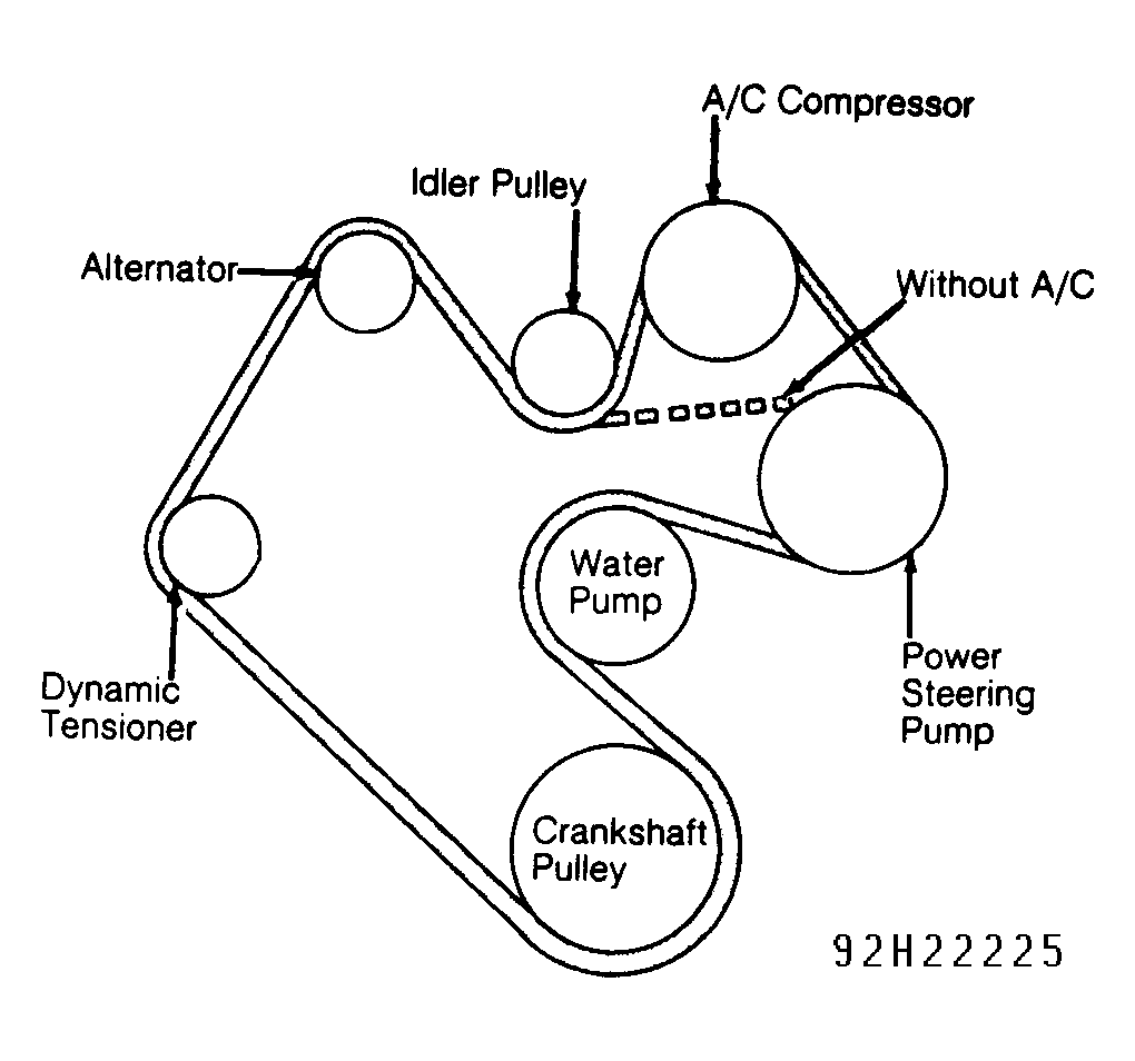 1992 Dodge Dakota Serpentine Belt Routing And Timing Belt