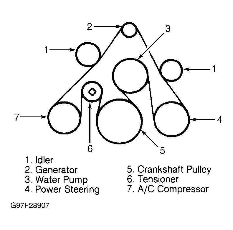 2002 Ford Econoline Serpentine Belt Routing and Timing Belt Diagrams