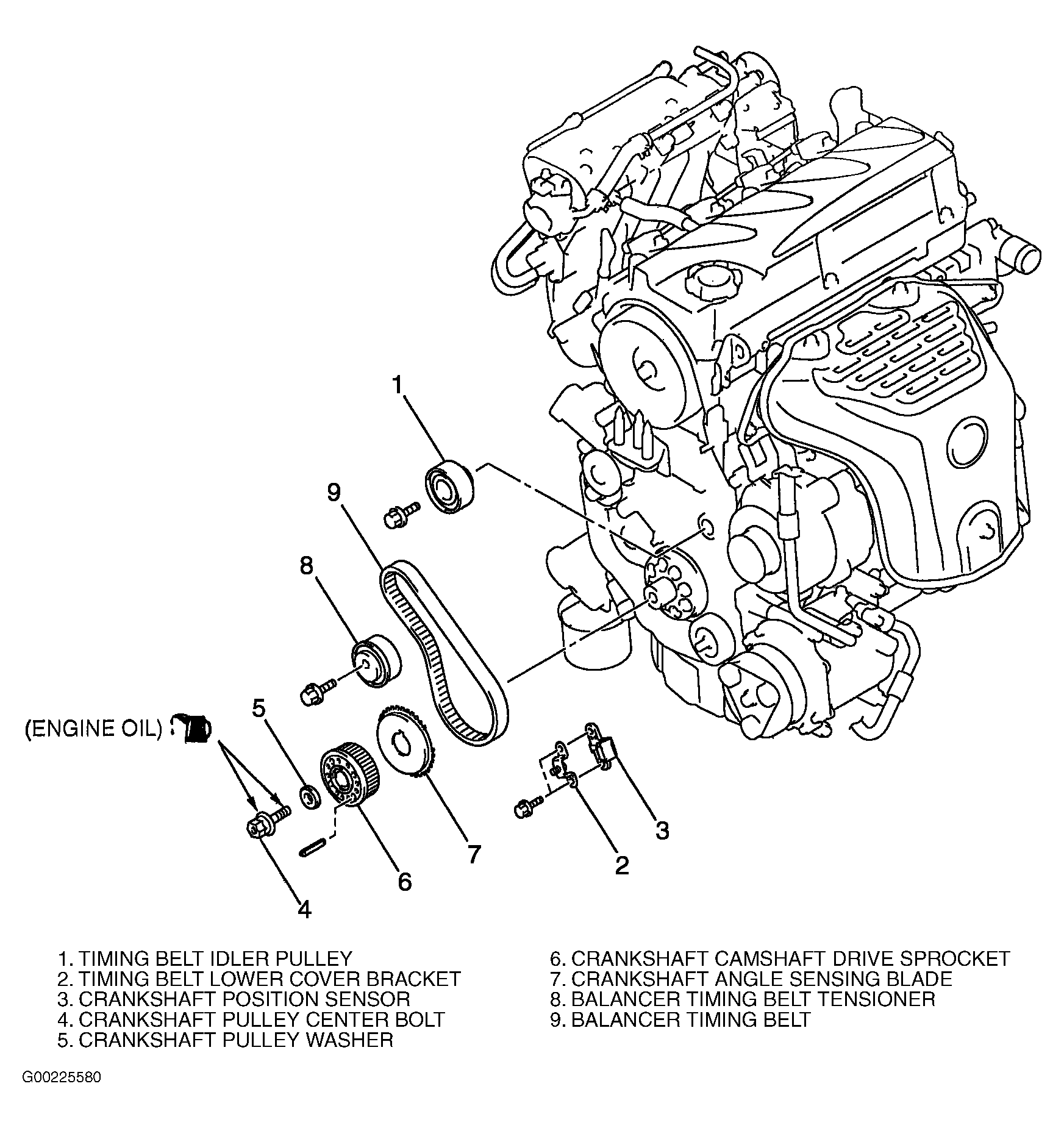 2004 Mitsubishi Galant Serpentine Belt Routing and Timing Belt Diagrams