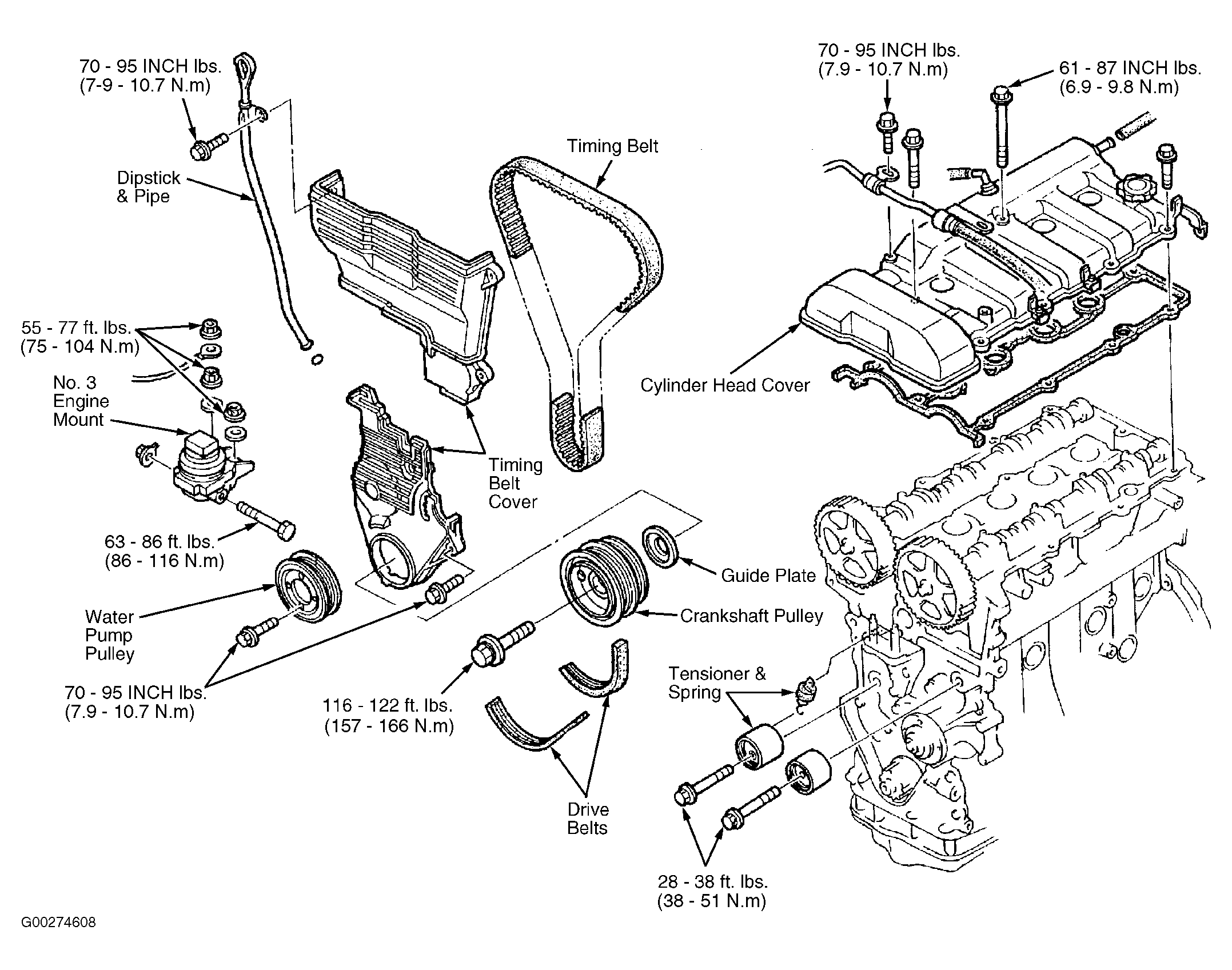 2001 Mazda 626 Serpentine Belt Routing And Timing Belt