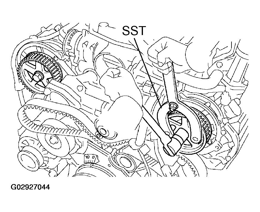 2004 Toyota Sequoia Serpentine Belt Routing and Timing Belt Diagrams