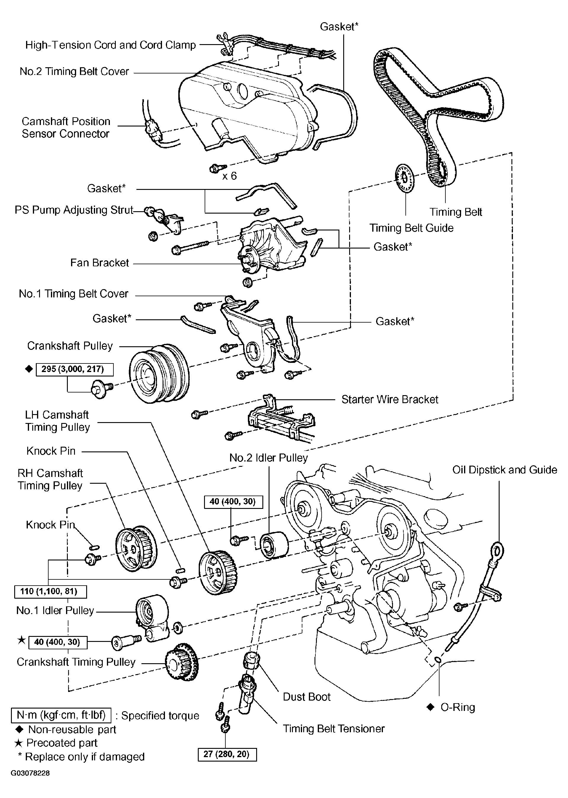 2004 Toyota Tacoma Serpentine Belt Routing And Timing Belt Diagrams