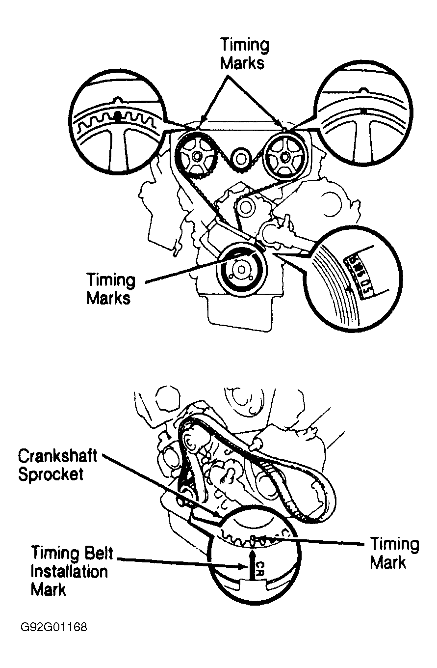1997 Toyota Camry Serpentine Belt Routing and Timing Belt Diagrams