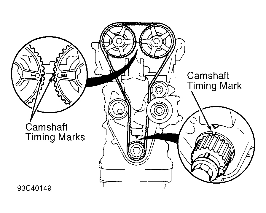 1997 Ford Probe Serpentine Belt Routing and Timing Belt Diagrams