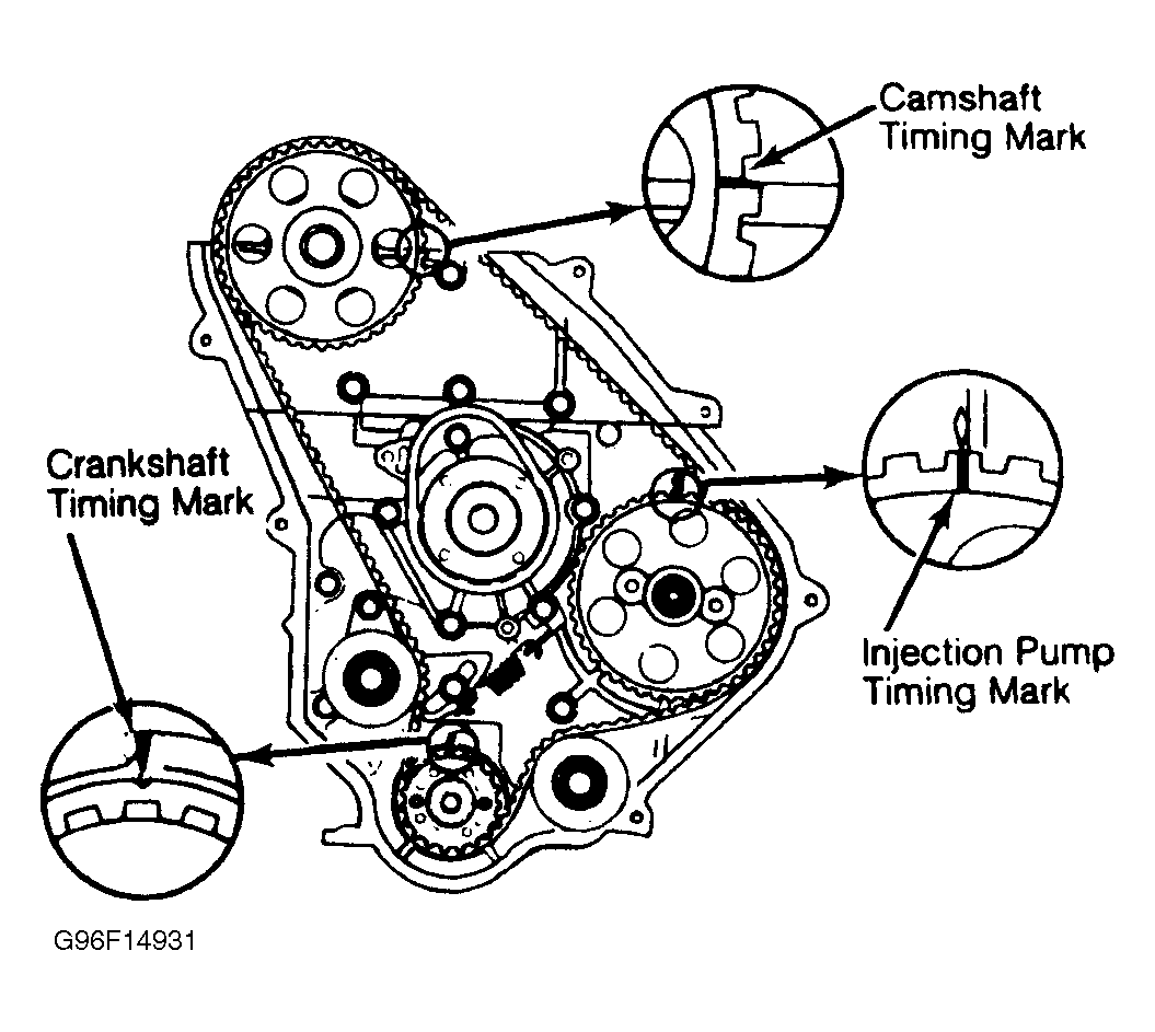 1986 Toyota Pickup Serpentine Belt Routing and Timing Belt Diagrams