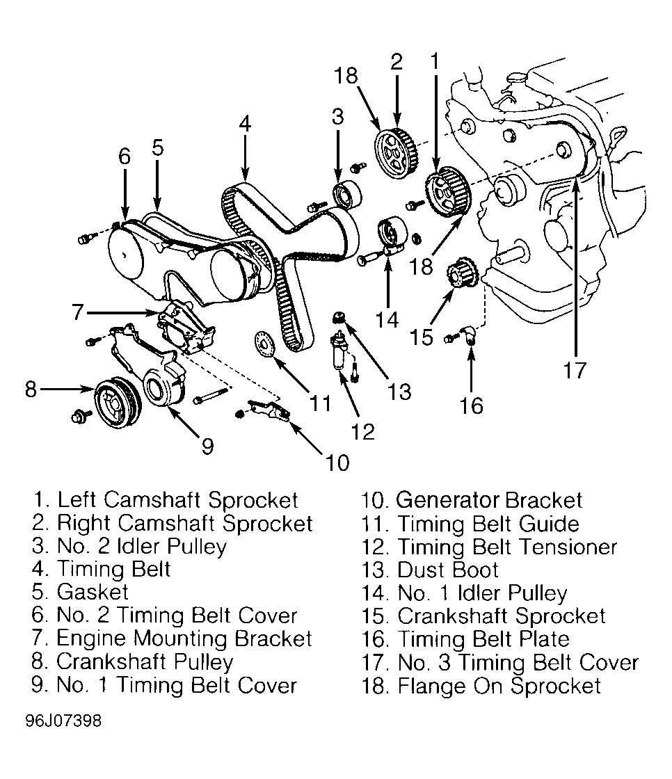 2005 Lexus RX 330 Serpentine Belt Routing and Timing Belt Diagrams