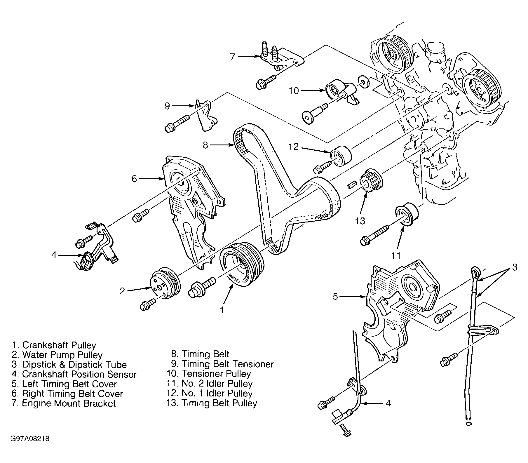 2002 Mazda Millenia Serpentine Belt Routing and Timing Belt Diagrams
