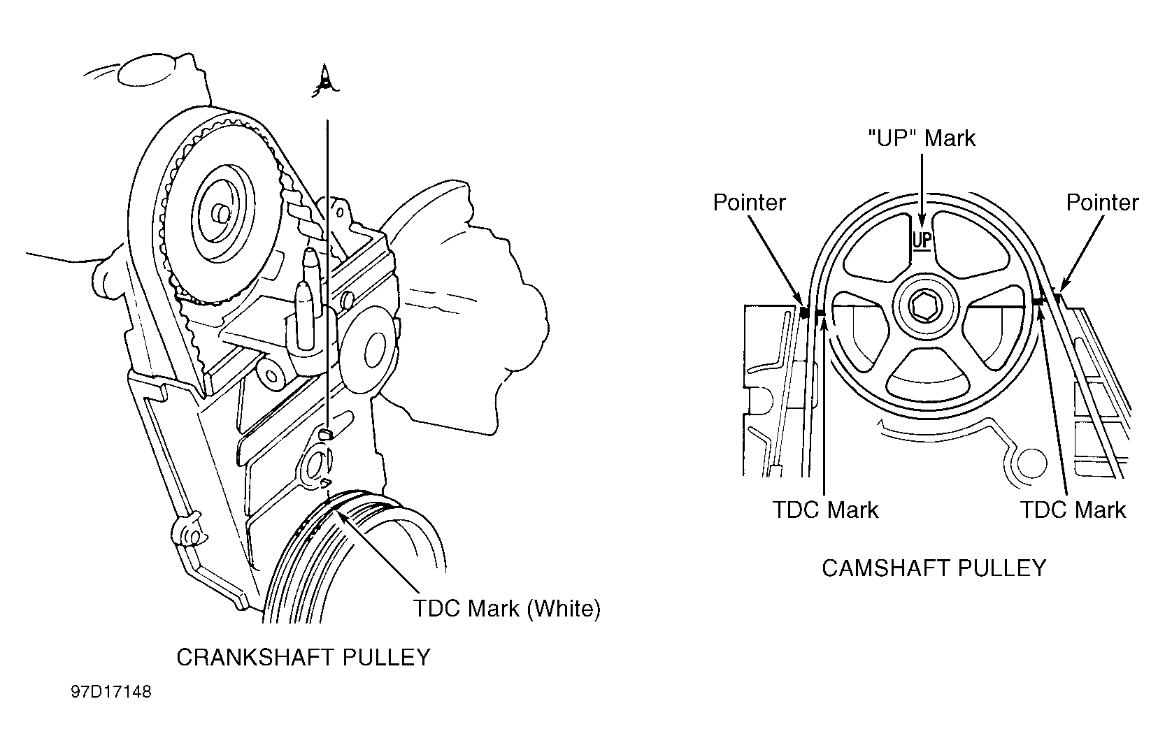 1998 Honda Civic Serpentine Belt Routing and Timing Belt Diagrams